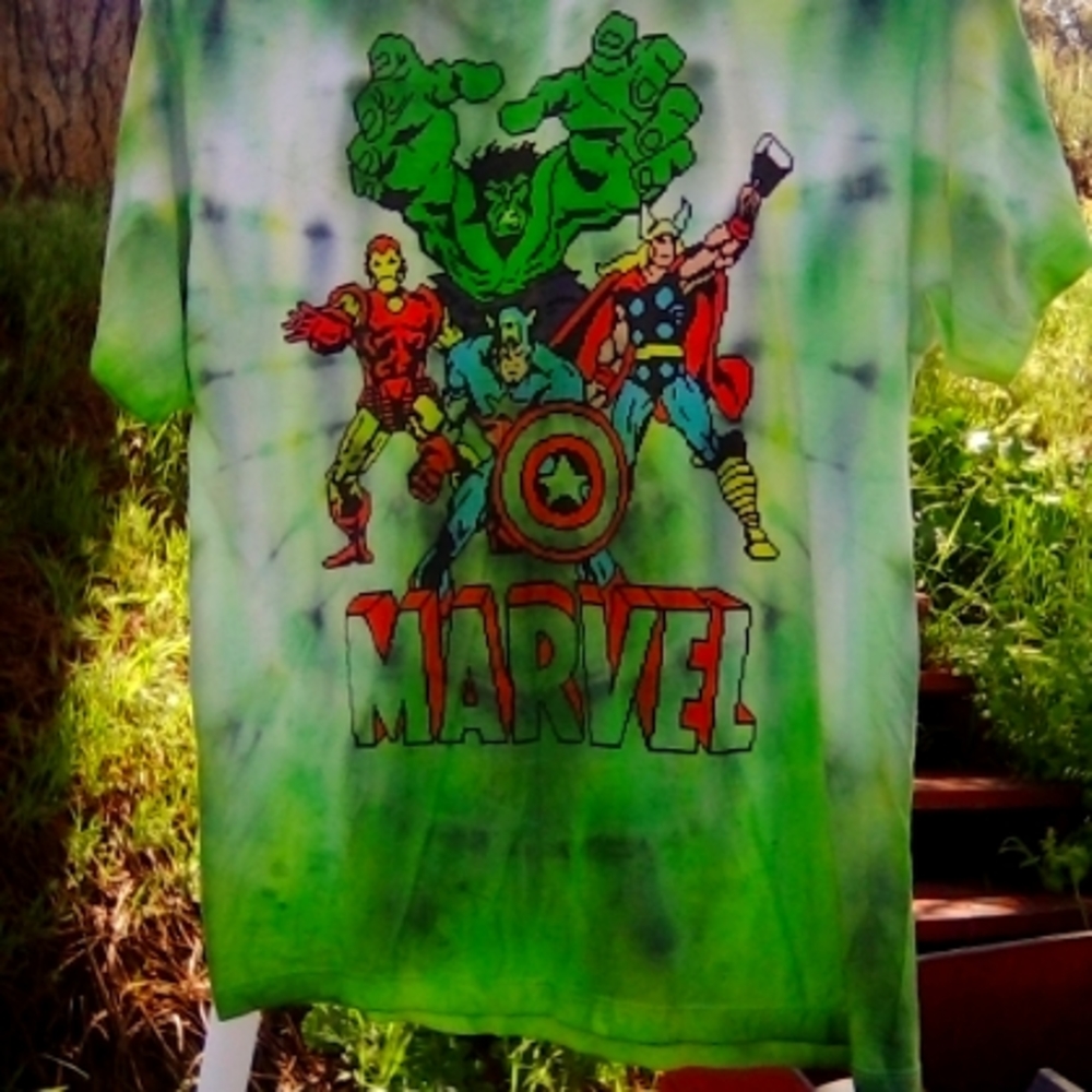 Marvel Custom Tie-dye Thor Hulk Captain America